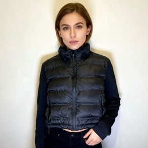 Women's Navy Puffer Pea Coat
